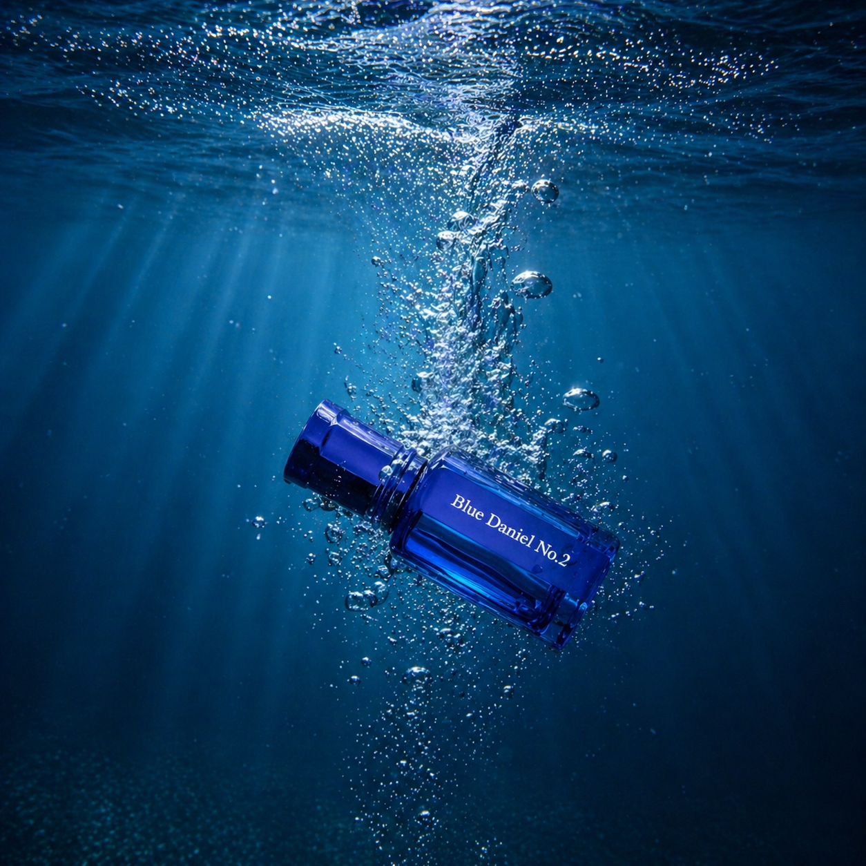 Blue Daniel No.2 oil perfume by Daniel's Truth in a 10ml bottle, featuring a deep blue liquid and elegant packaging.